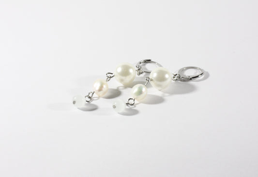 Dangle white earrings